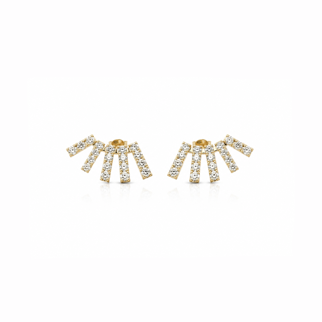 Diamond Fringe Climber Earrings