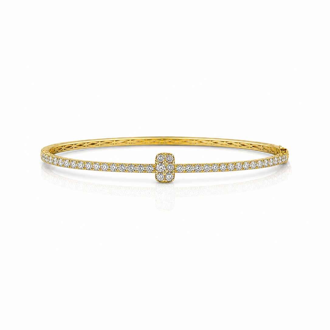 Diamond Spacer Bangle