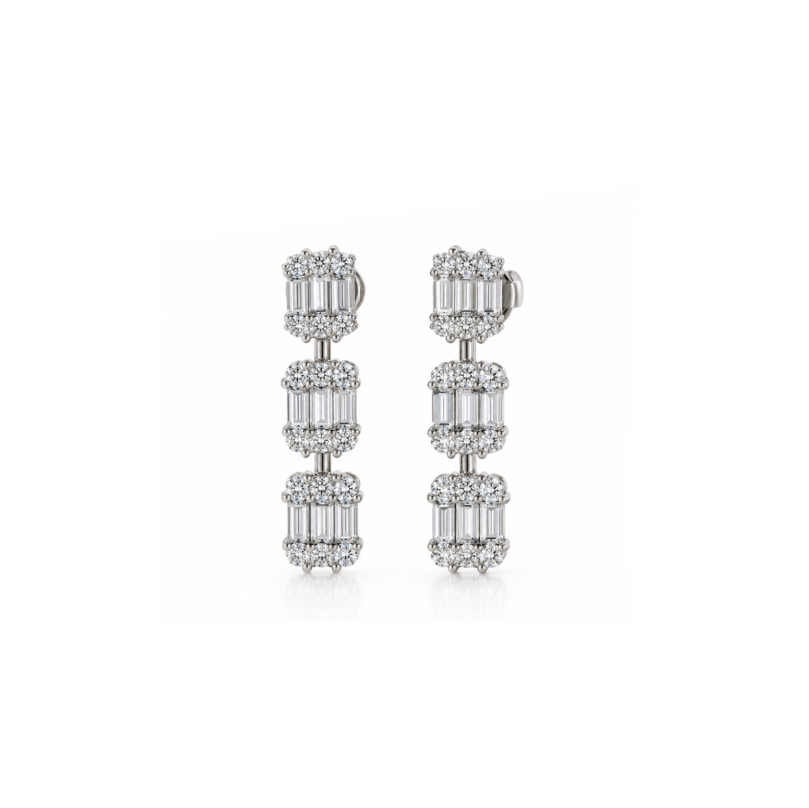 Baguette Trio Earrings