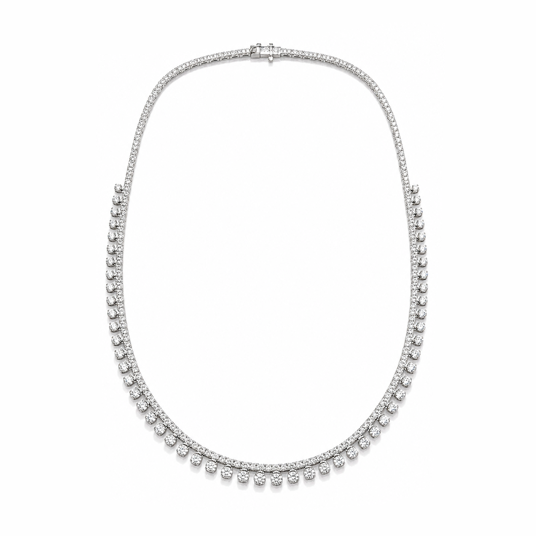 Diamond Fringe Tennis Necklace