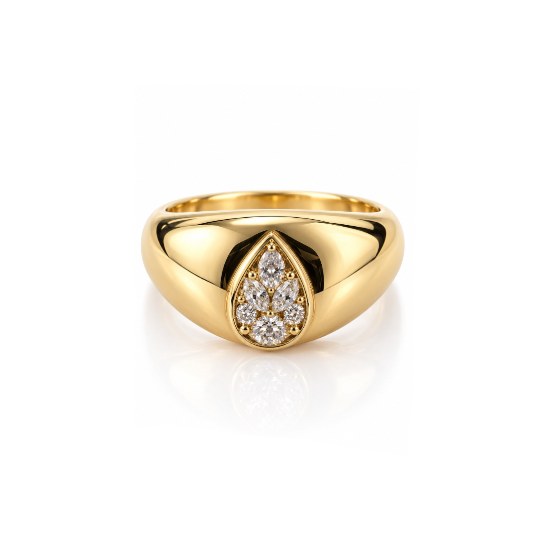 Pear Mosaic Chunky Ring