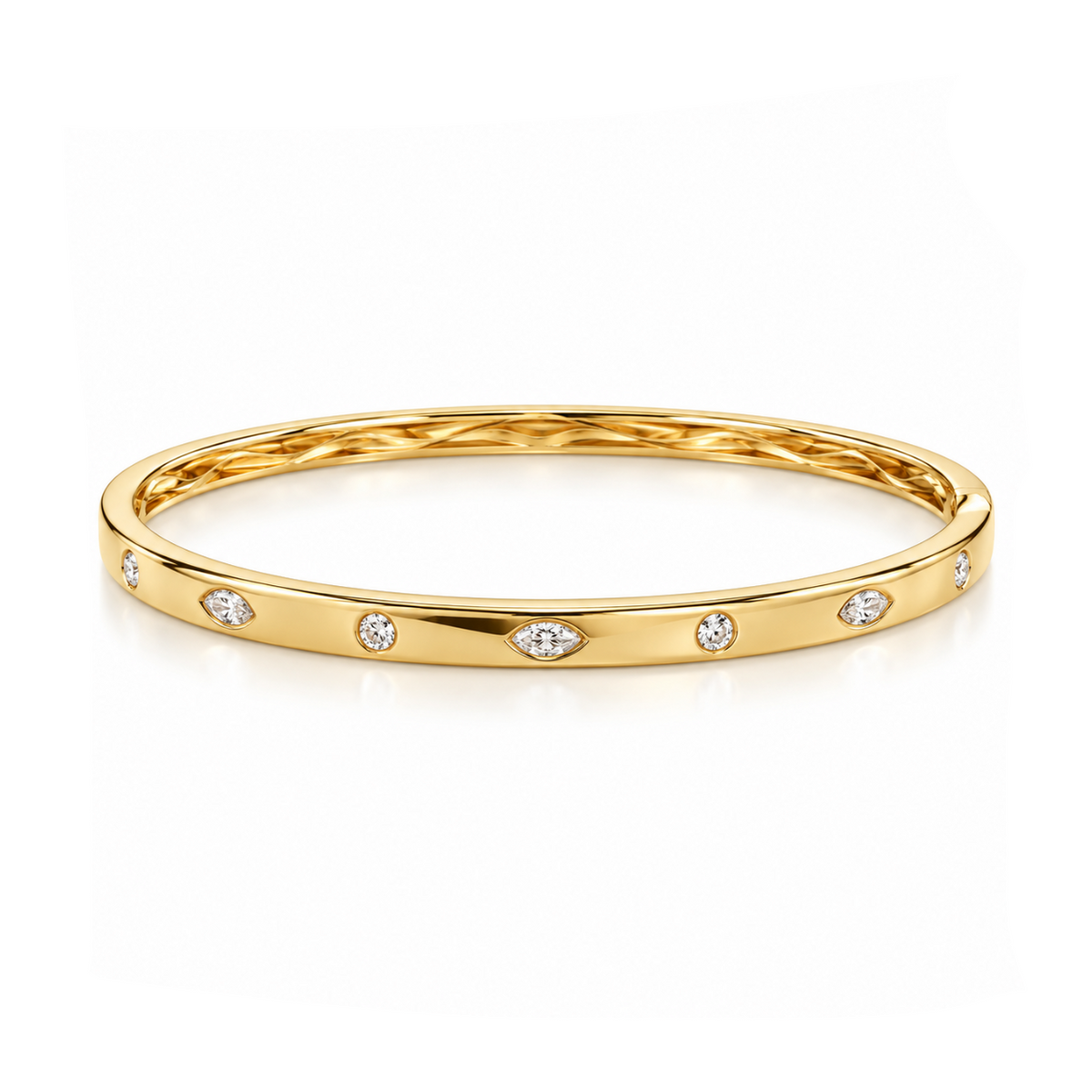 Marquise & Round Diamond Bangle