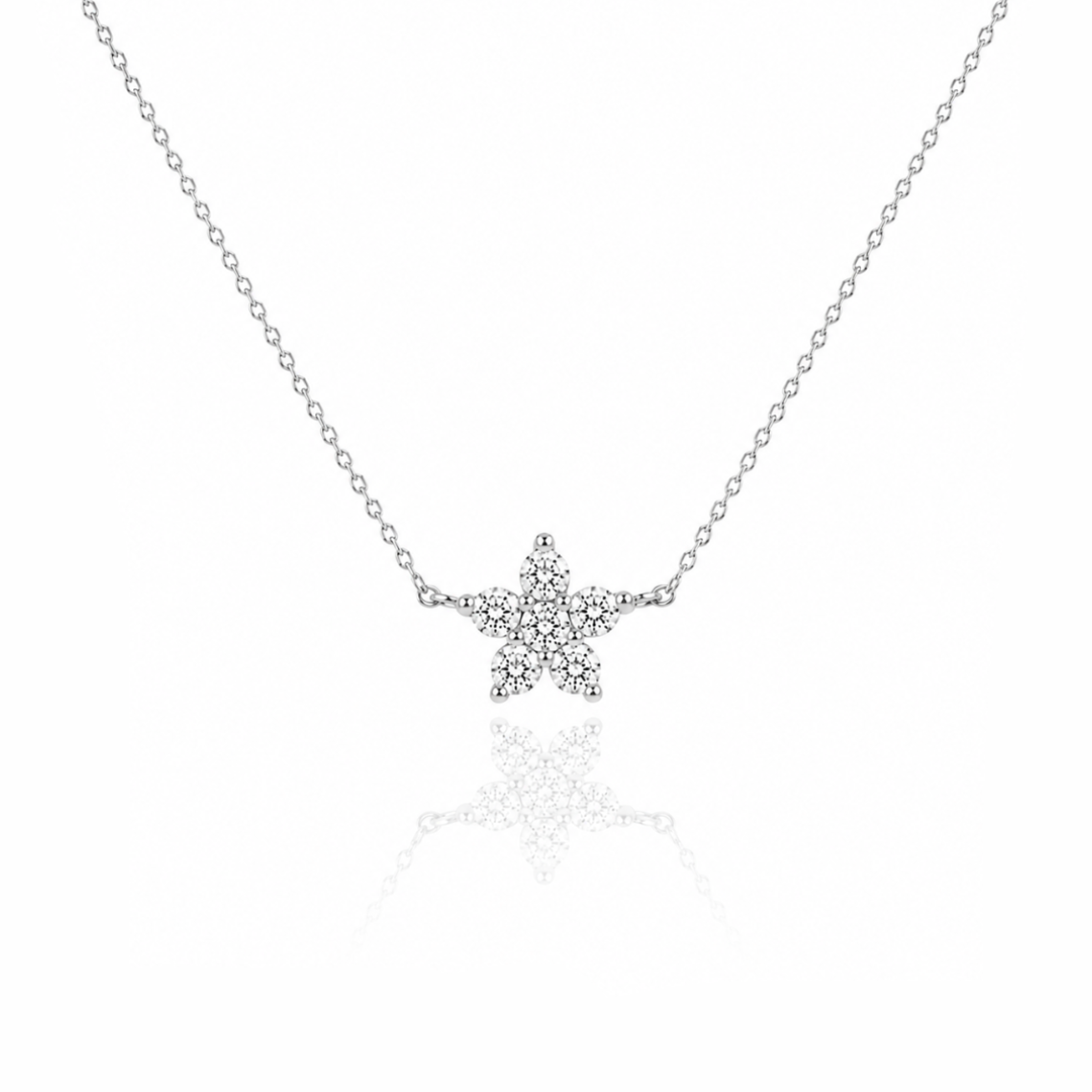 Five Petal Flower Mini Necklace