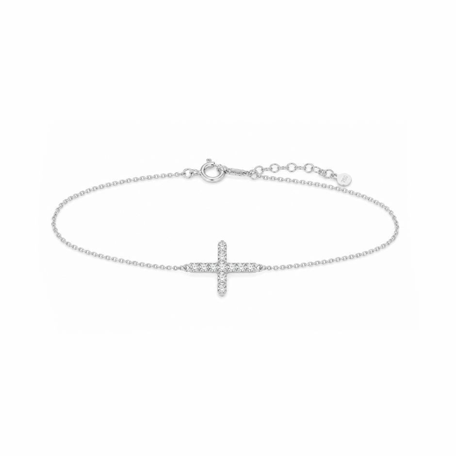 Diamond Cross Chain Bracelet