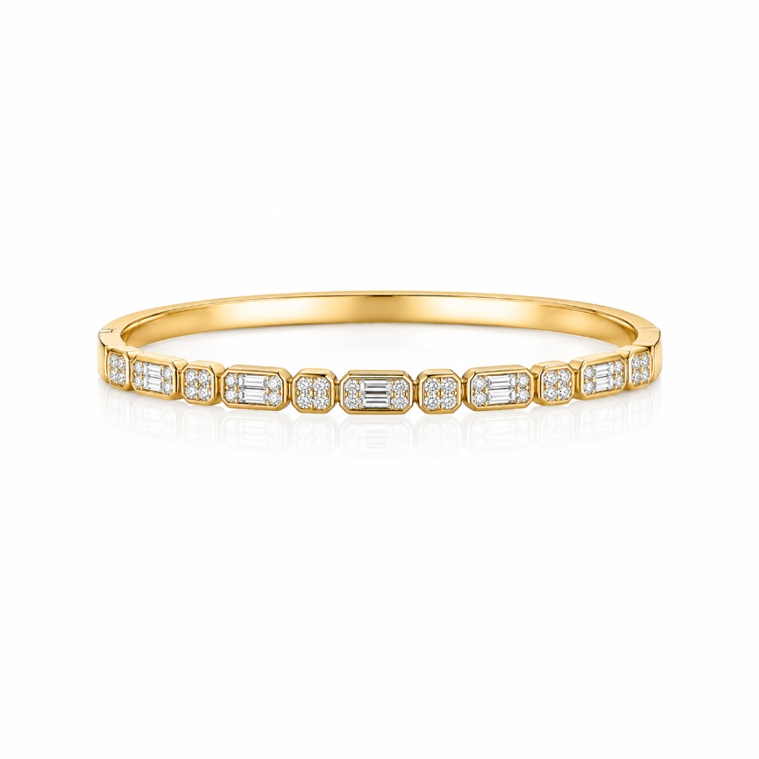 Bezel Diamond Bangle
