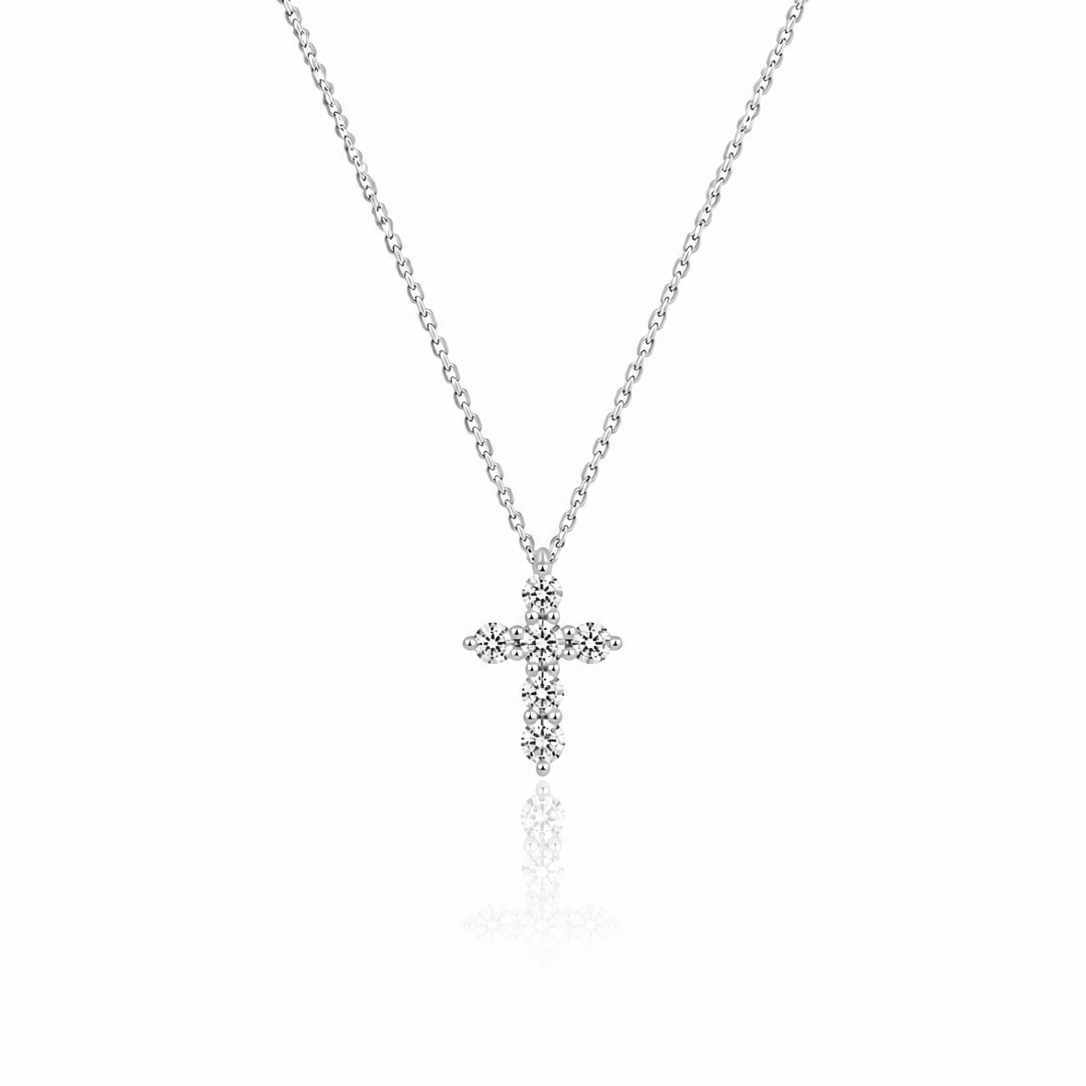 Mini Cross Diamond Necklace