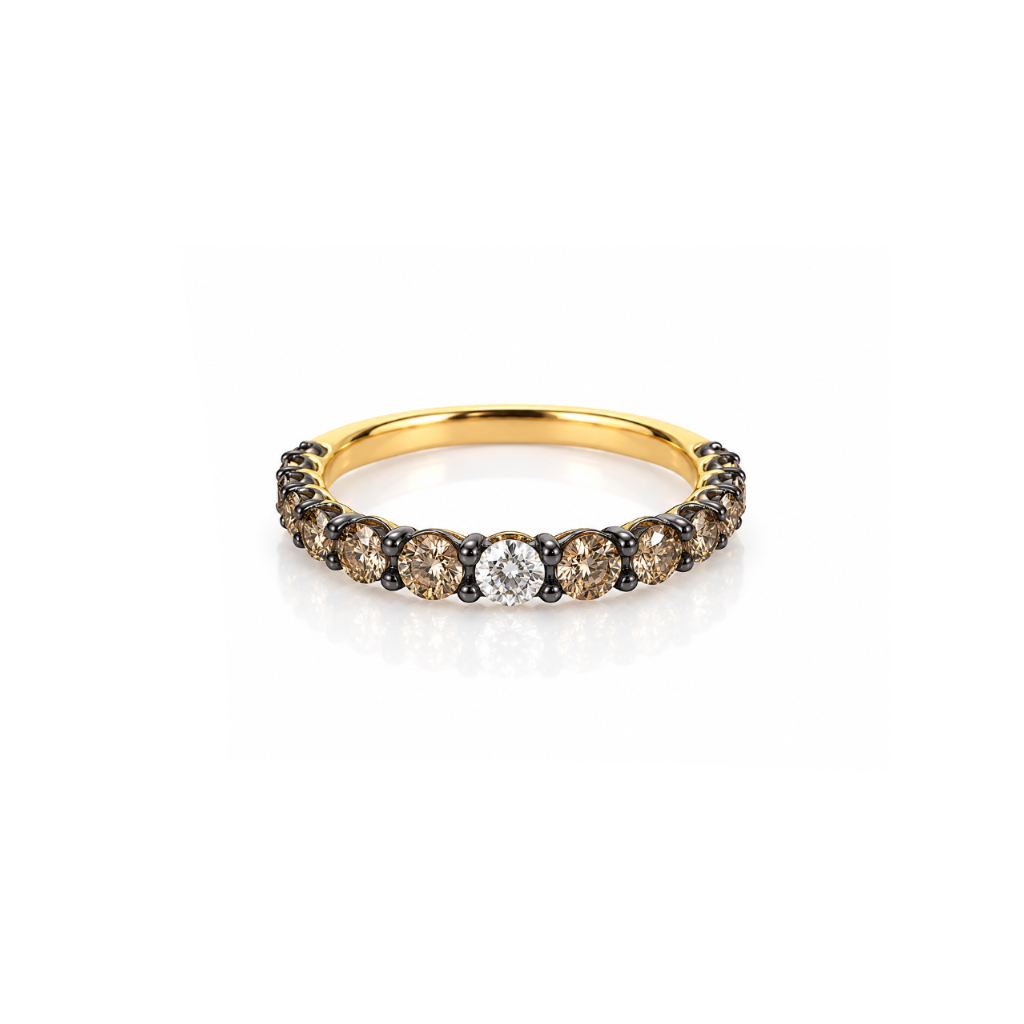 Champagne Noir Diamond Band
