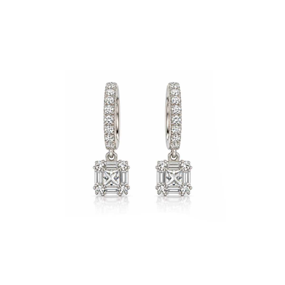 Mini Dangling Princess Hoops