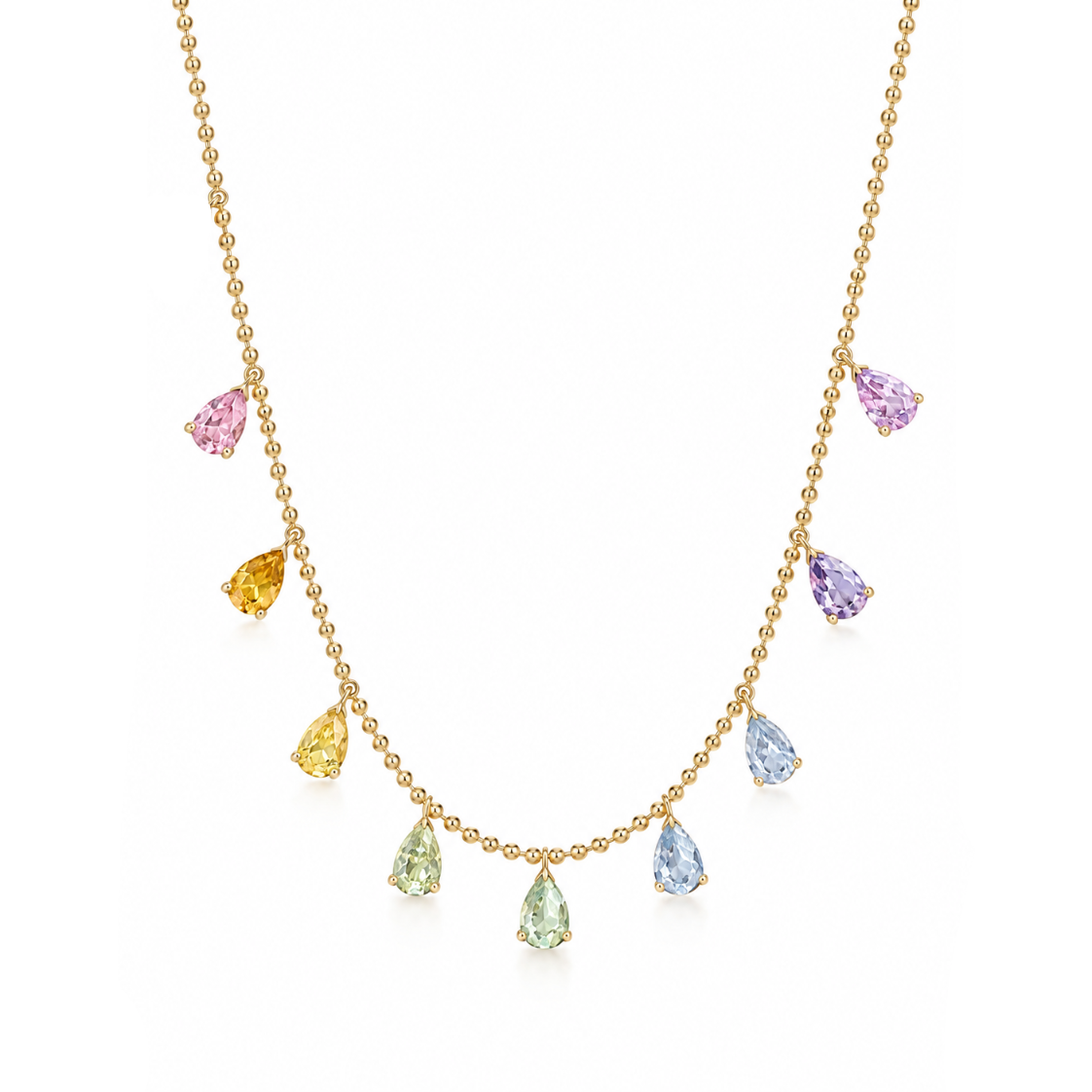 Rainbow Pear Ball Chain