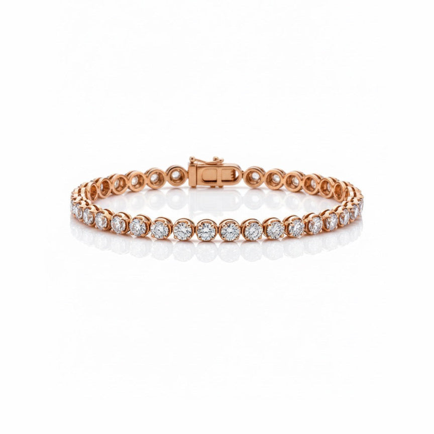 Bezel Ilussion Diamond Tennis Bracelet