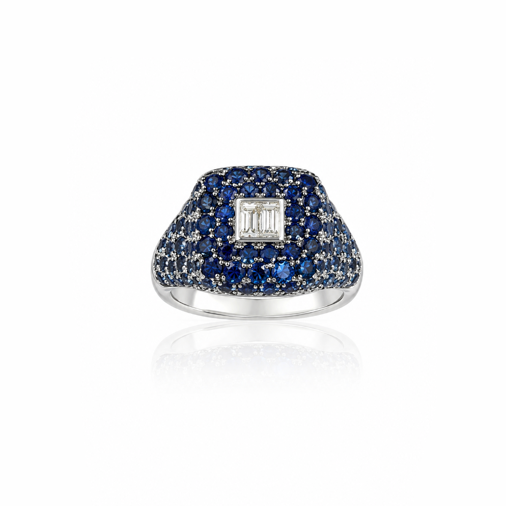 Blue Sapphire Pinky Ring