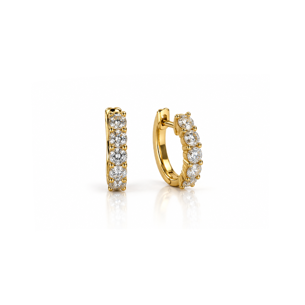 Classic Diamond Hoops