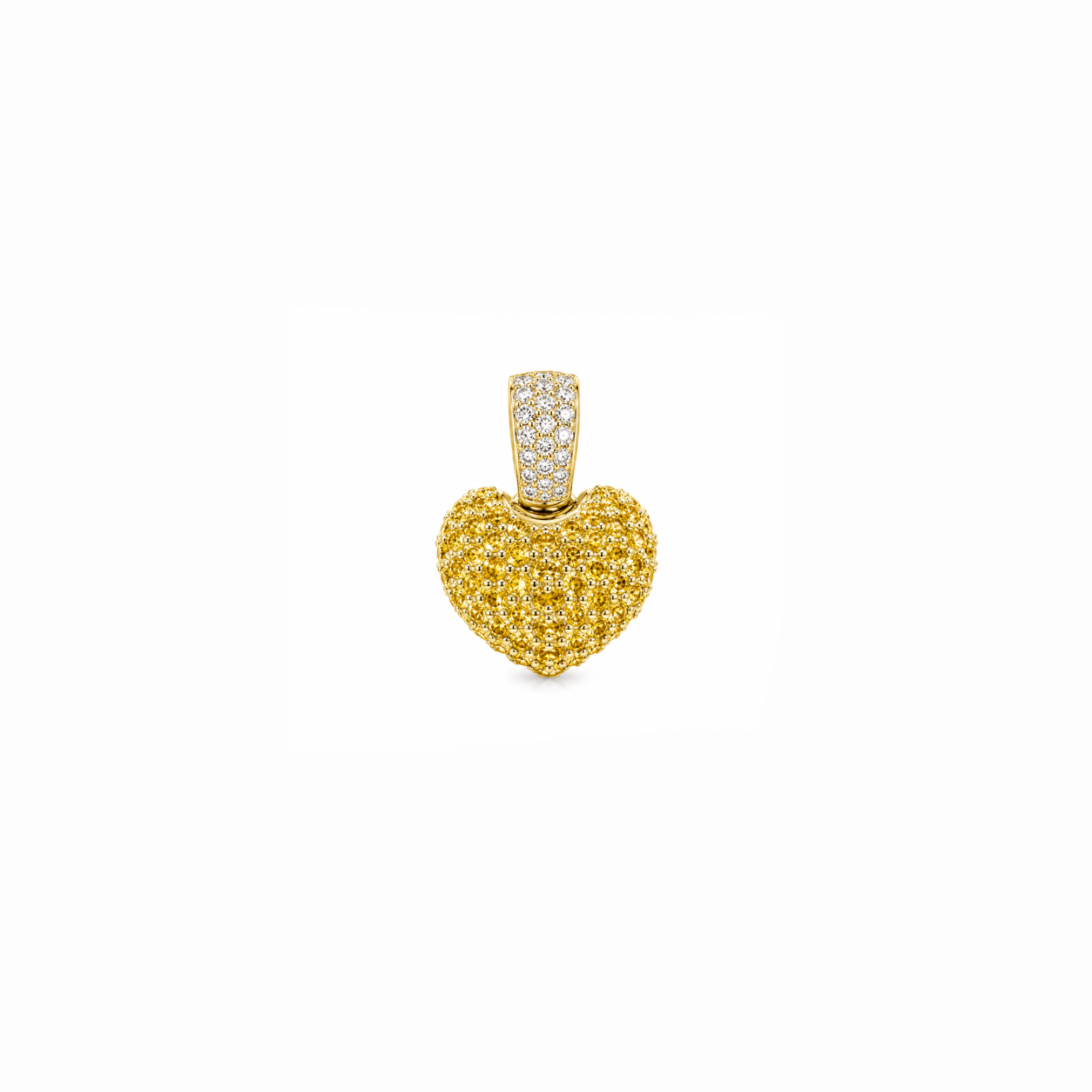 Yellow Sapphire Heart Pendant