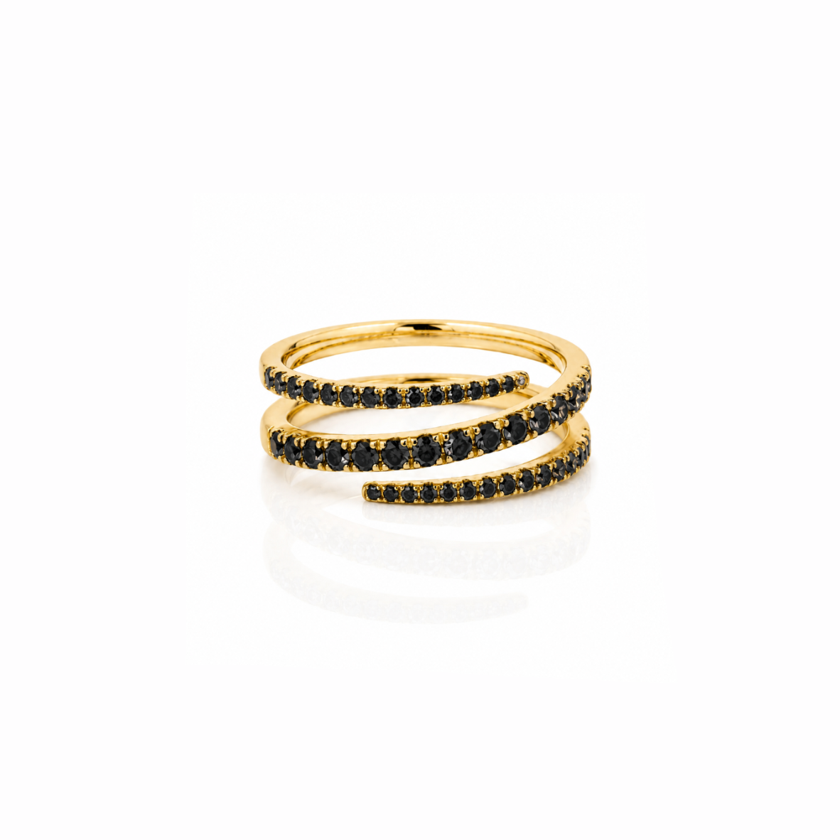 Black Diamond Coil Ring