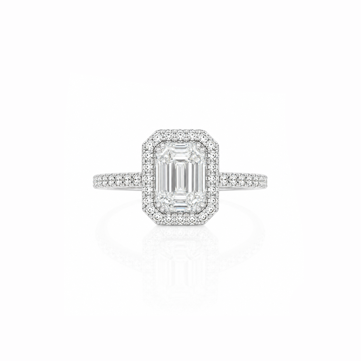 Solitaire Ilussion Emerald-Cut Ring
