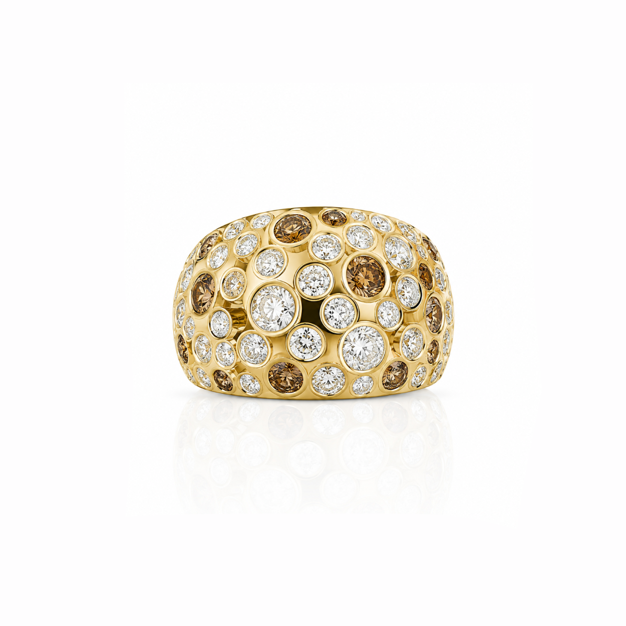 Bombé Champagne Diamond Ring