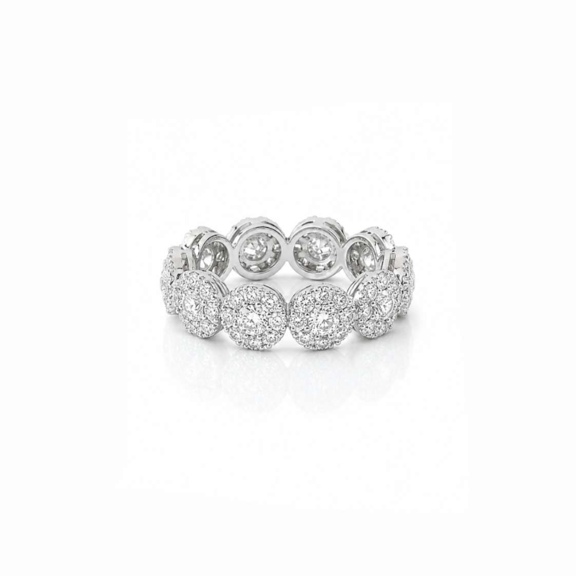 Diamond Cluster Eternity Band