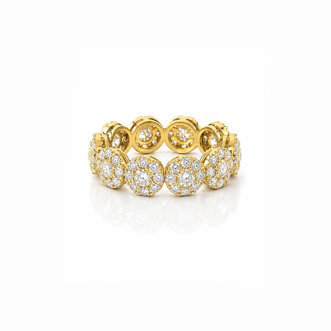 Diamond Cluster Eternity Band