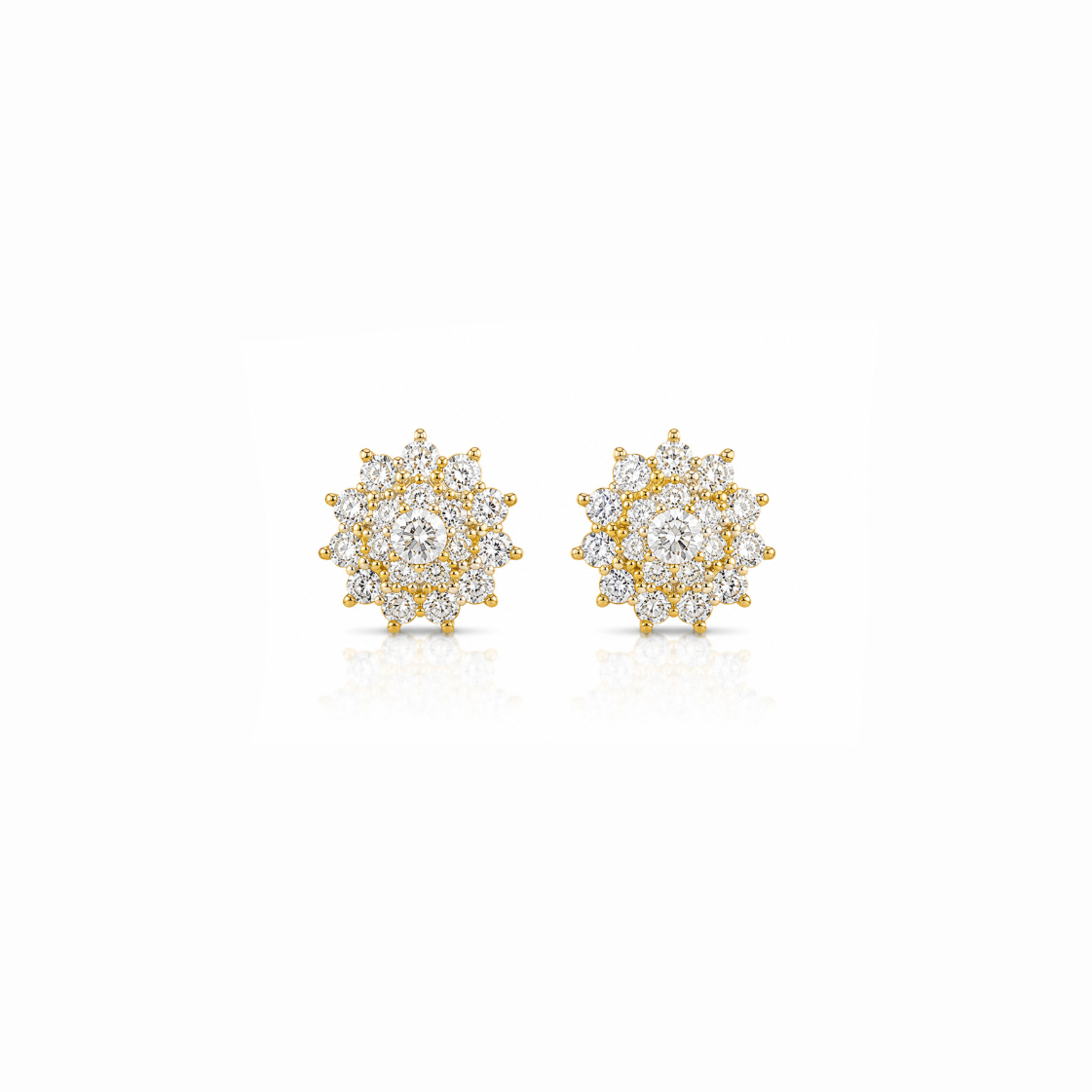 Sunflower Diamond Earrings