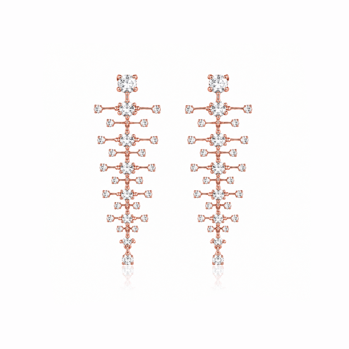 Diamond Fringe Drop Earrings