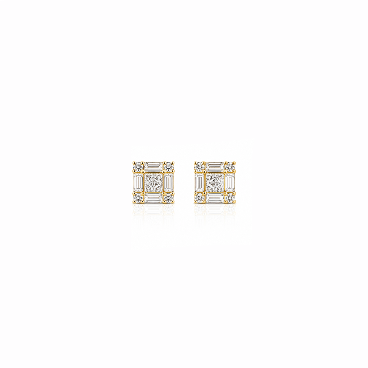 Mini Baguette Squared Earrings