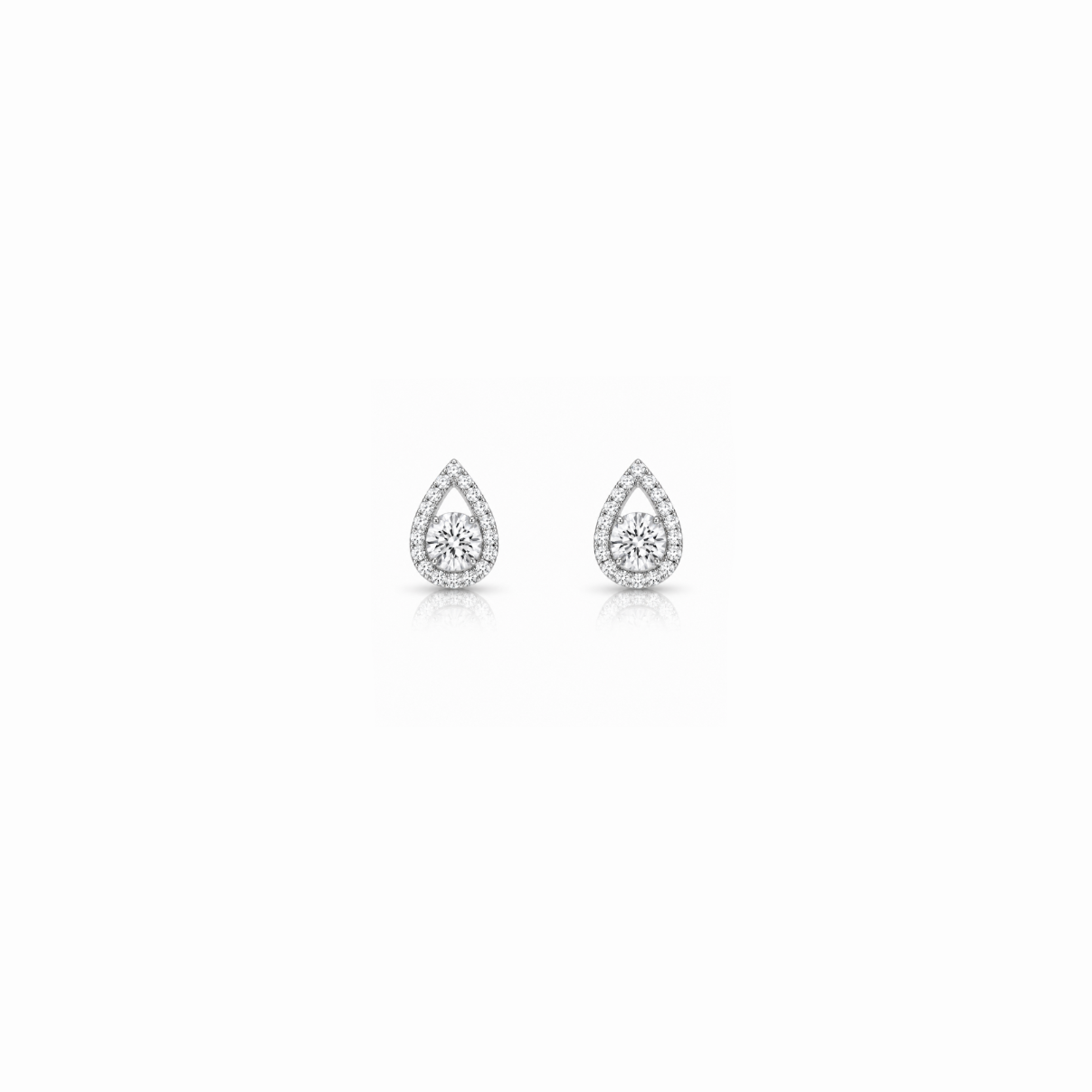 Pear Diamond Stud Earrings