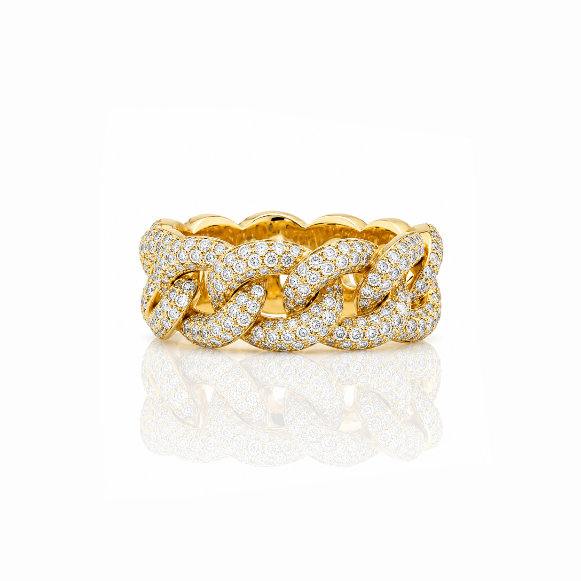 Pavé Diamond Link Ring