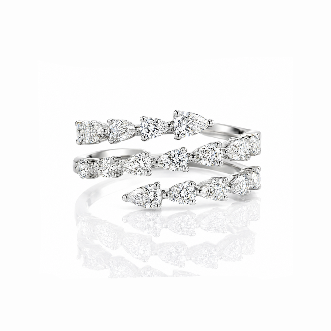Pear Shape Coil Ring