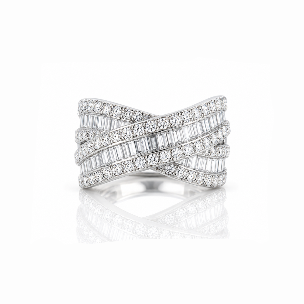 Baguette Cross Ring