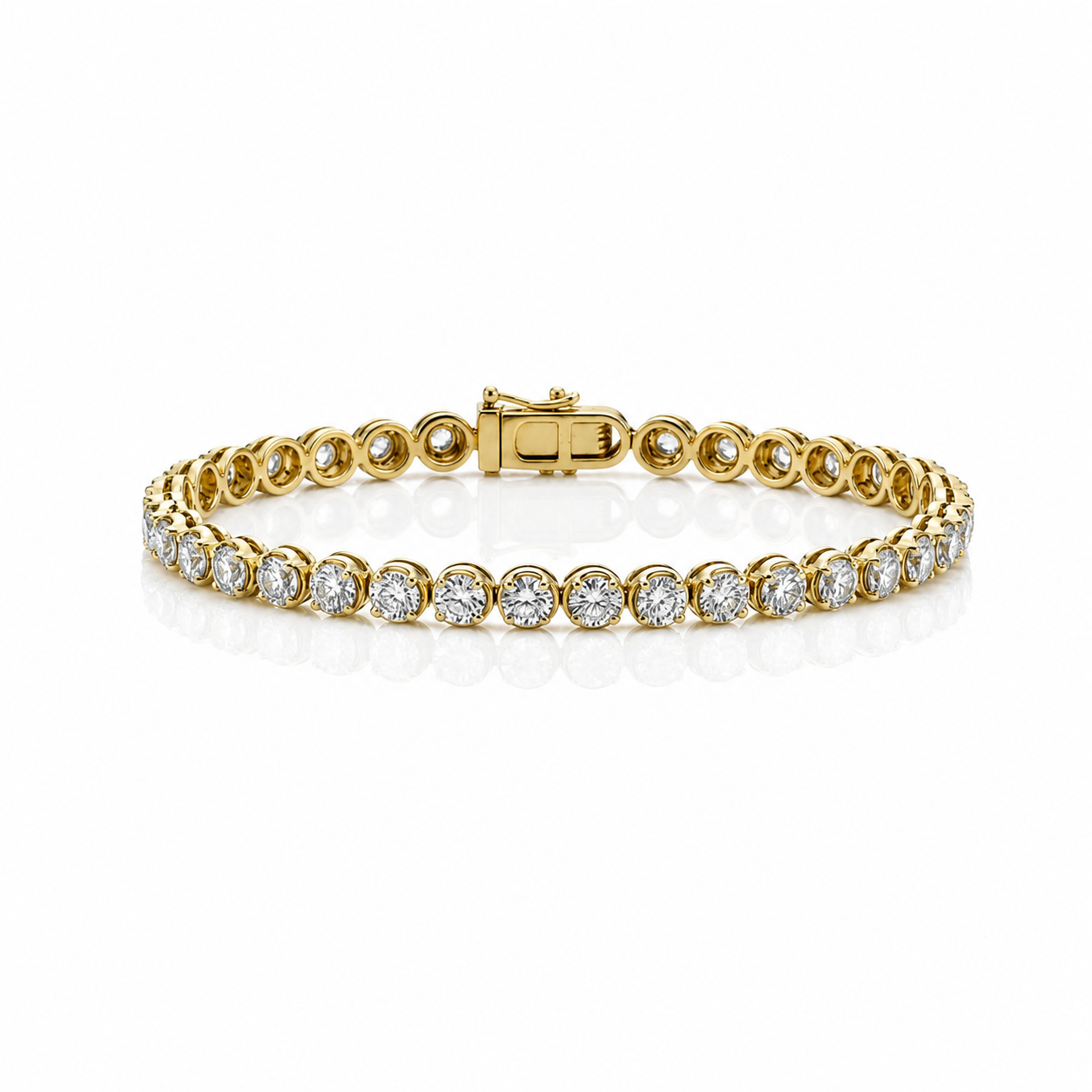 Bezel Ilussion Diamond Tennis Bracelet