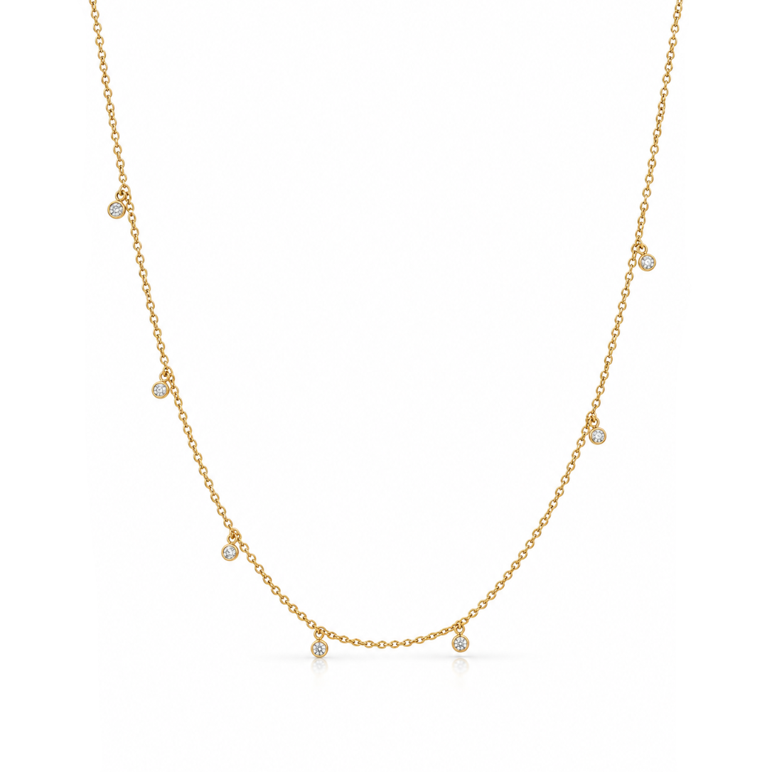 Mini Dangling Diamond Necklace