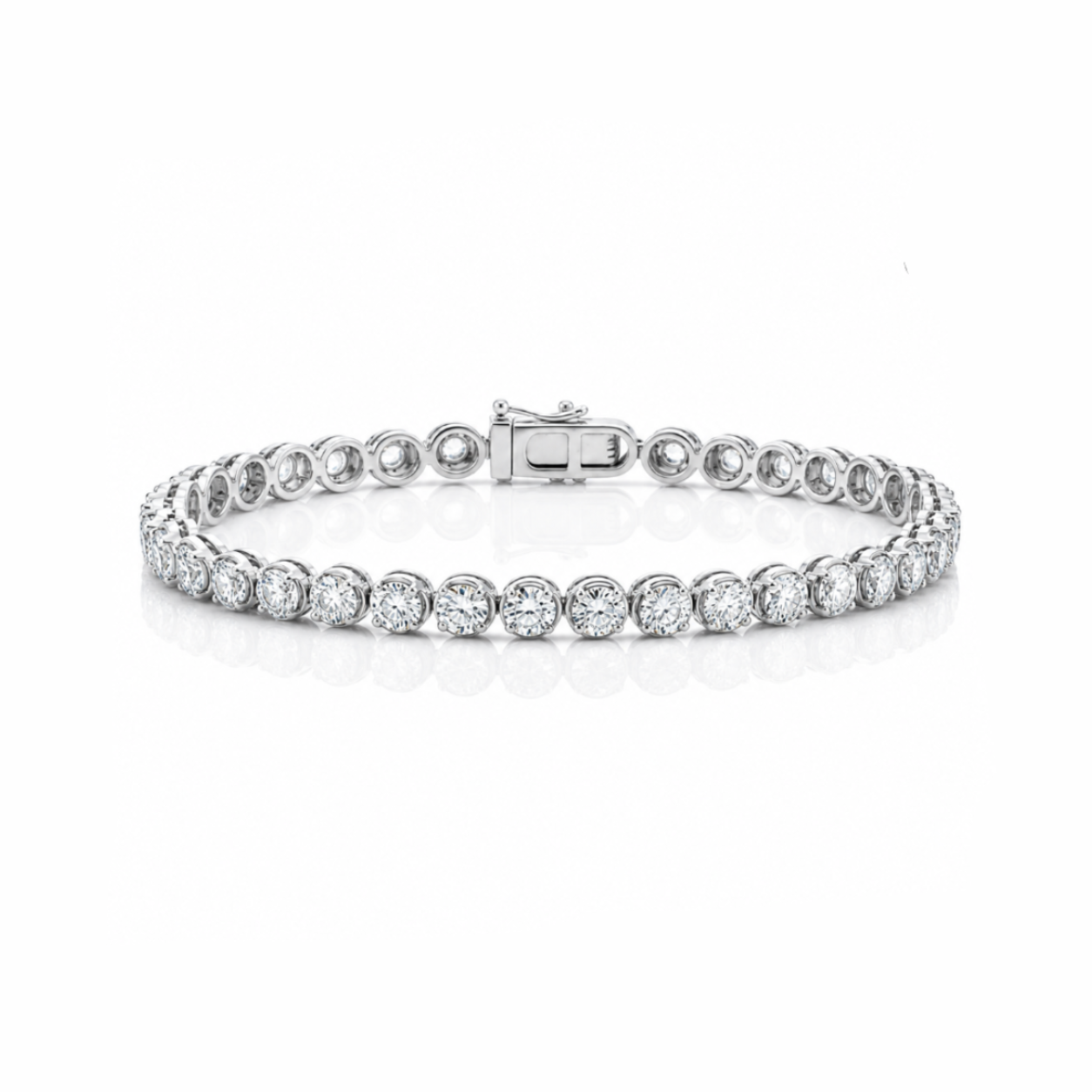 Bezel Ilussion Diamond Tennis Bracelet
