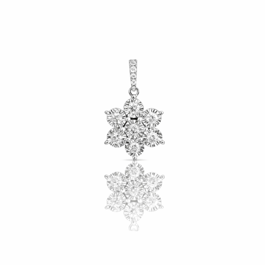 Diamond Sunflower Pendant