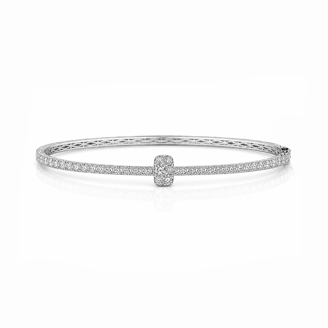 Diamond Spacer Bangle