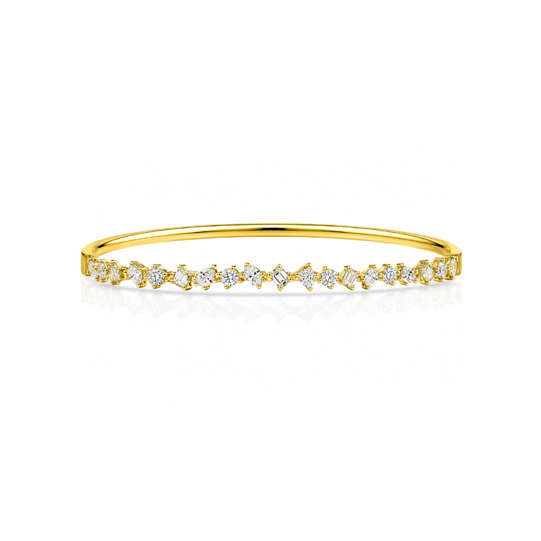 Multishape Diamond Bangle