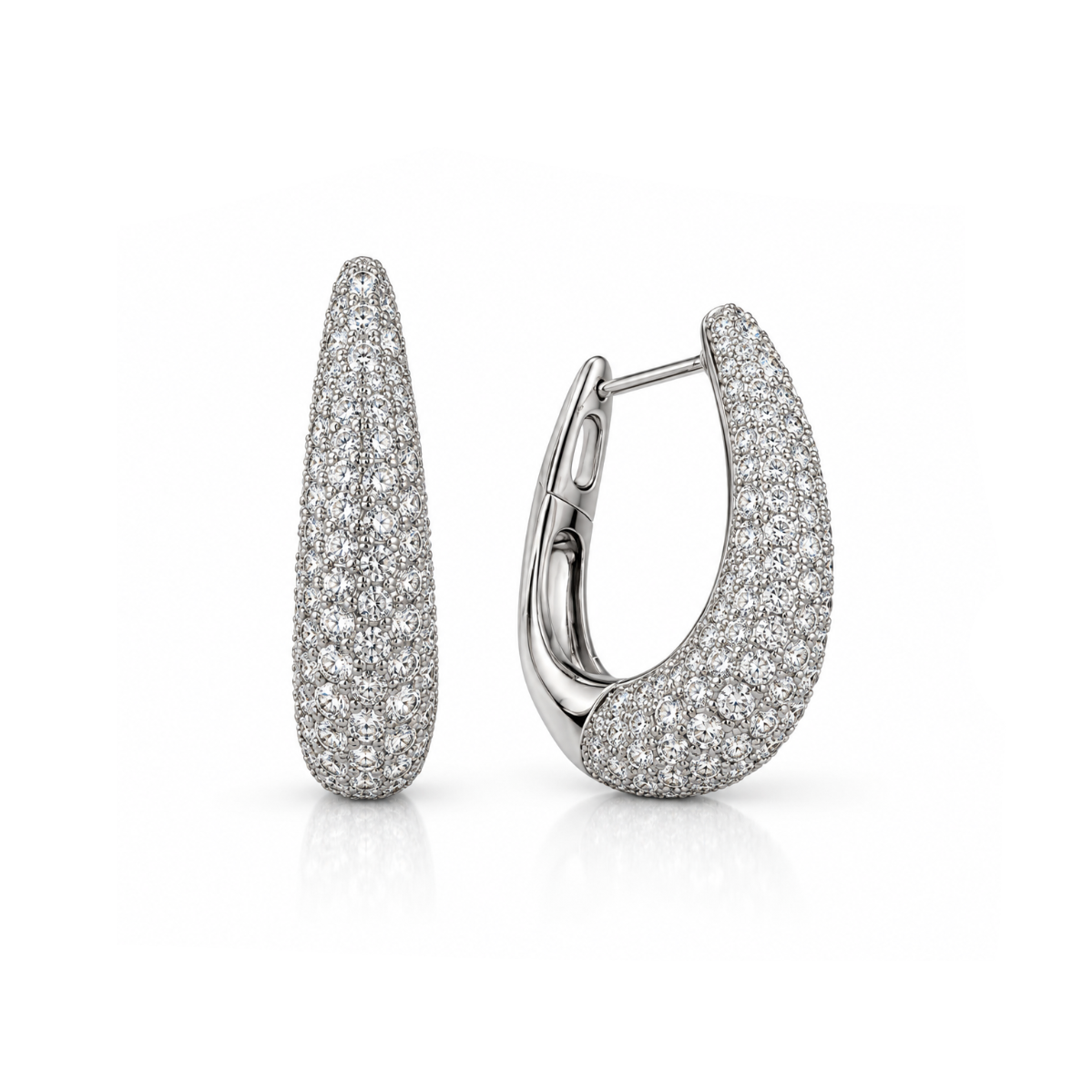 Large Full Diamond Hoops