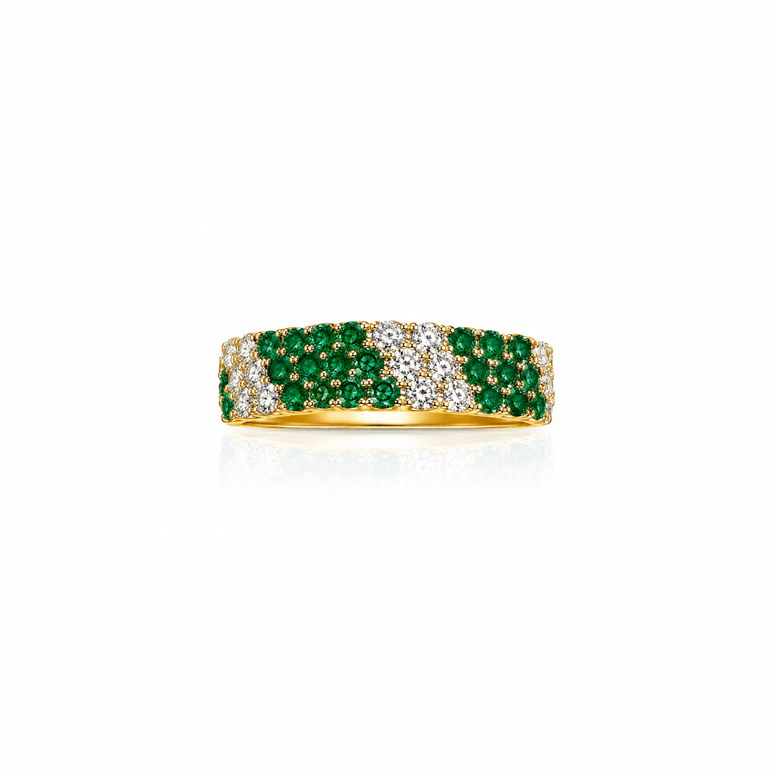 Gemstone & Diamond Pavé Band