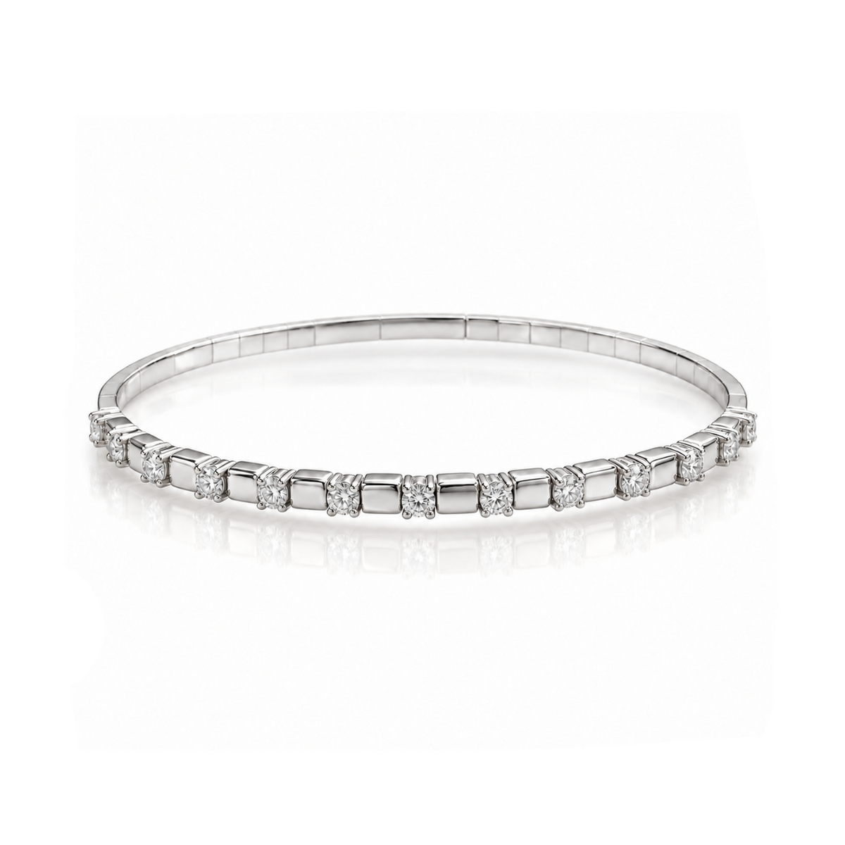 Round Diamond Bangle