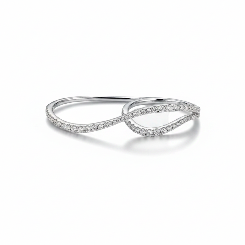 Two Finger-Diamond Ring