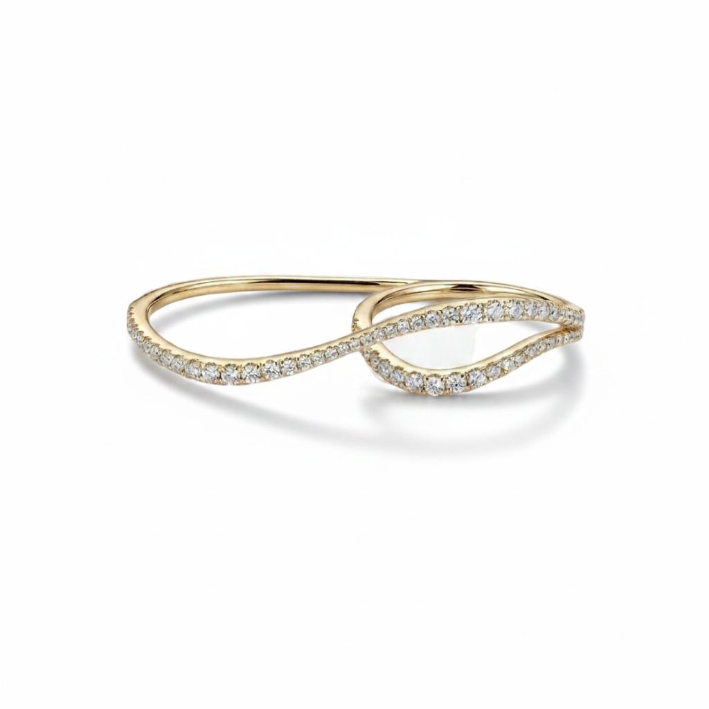 Two Finger-Diamond Ring