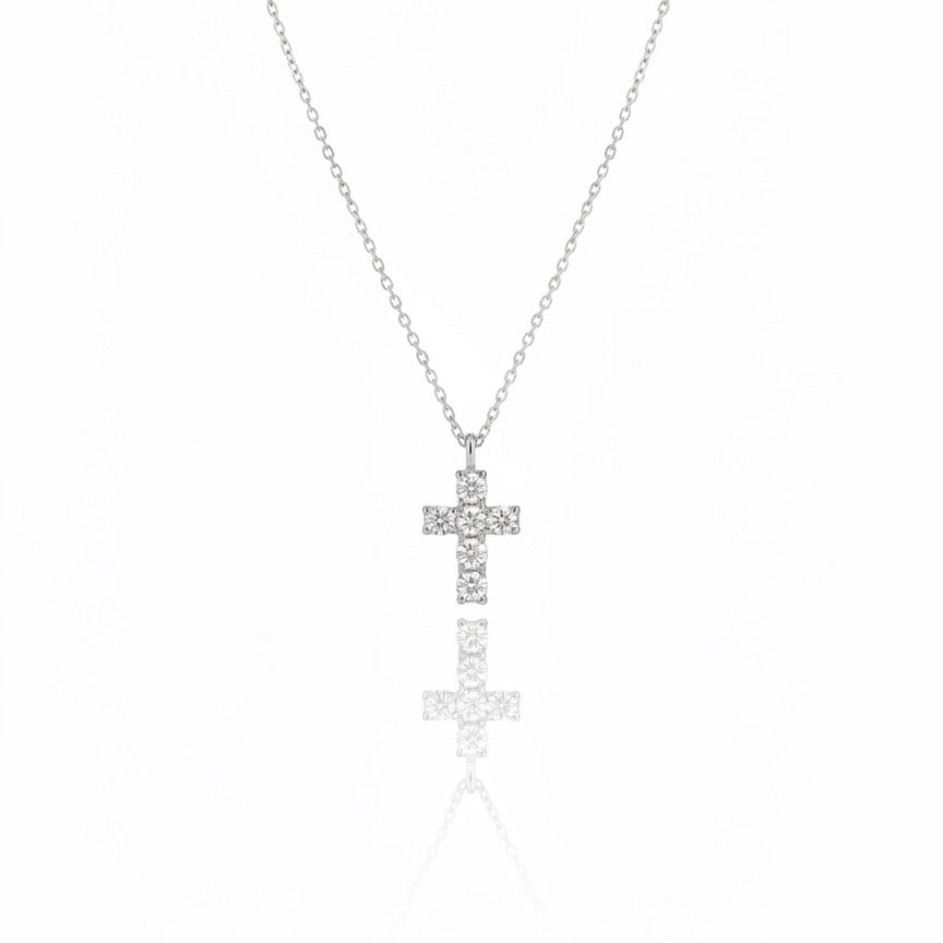 Mini Diamond Cross Necklace
