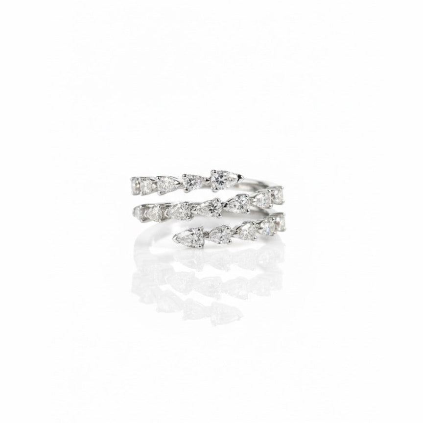 Pear Shape Coil Ring