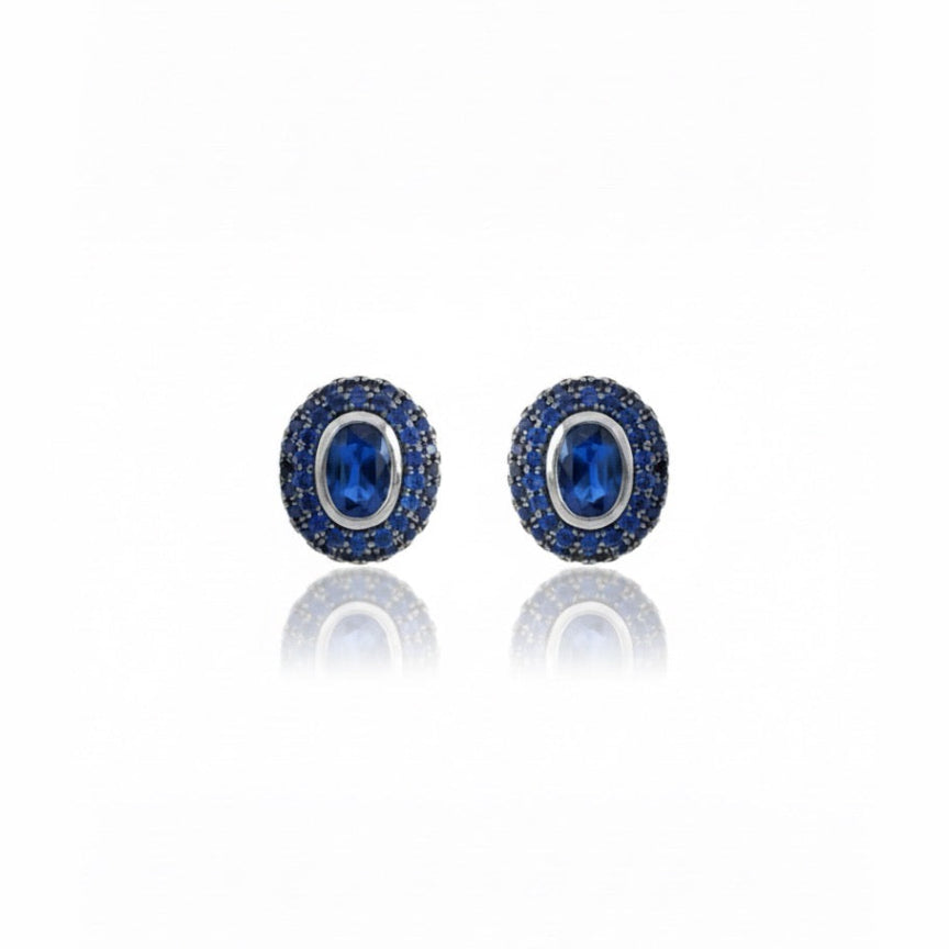 Oval Candy Button Stud Earrings