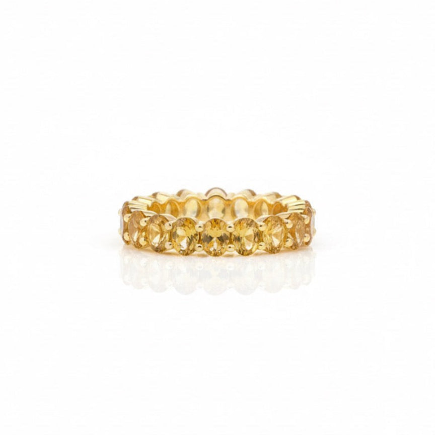 Oval Citrine Eternity Band