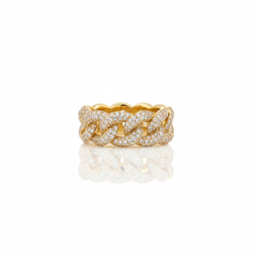 Pavé Diamond Link Ring