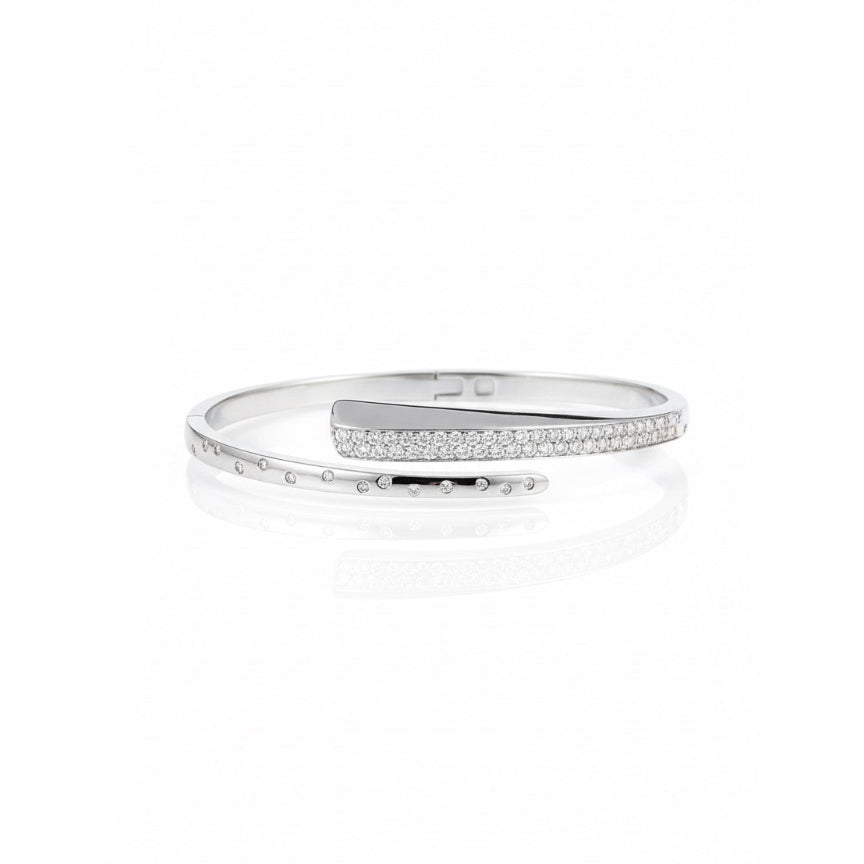 Pave Scattered Coil Bangle